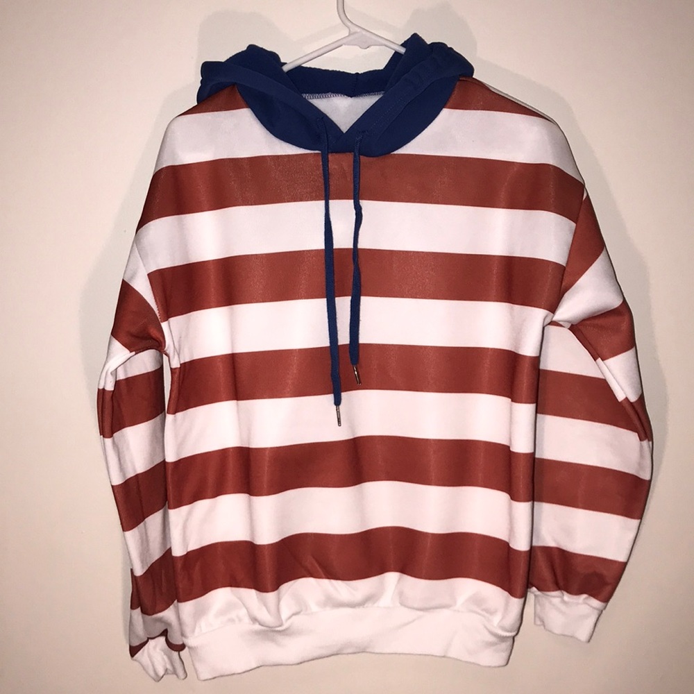 NWOT Burnt Orange & Cream hoodie from Zaful😍